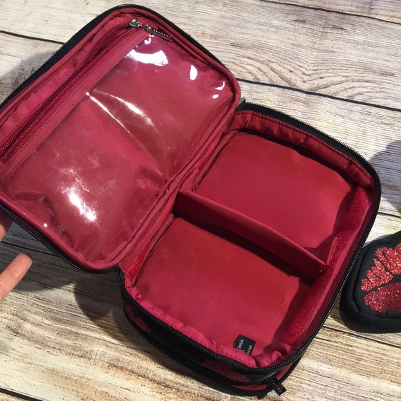 Sephora Makeup Bag Set Glitter Lip Print - Picture 4 of 8